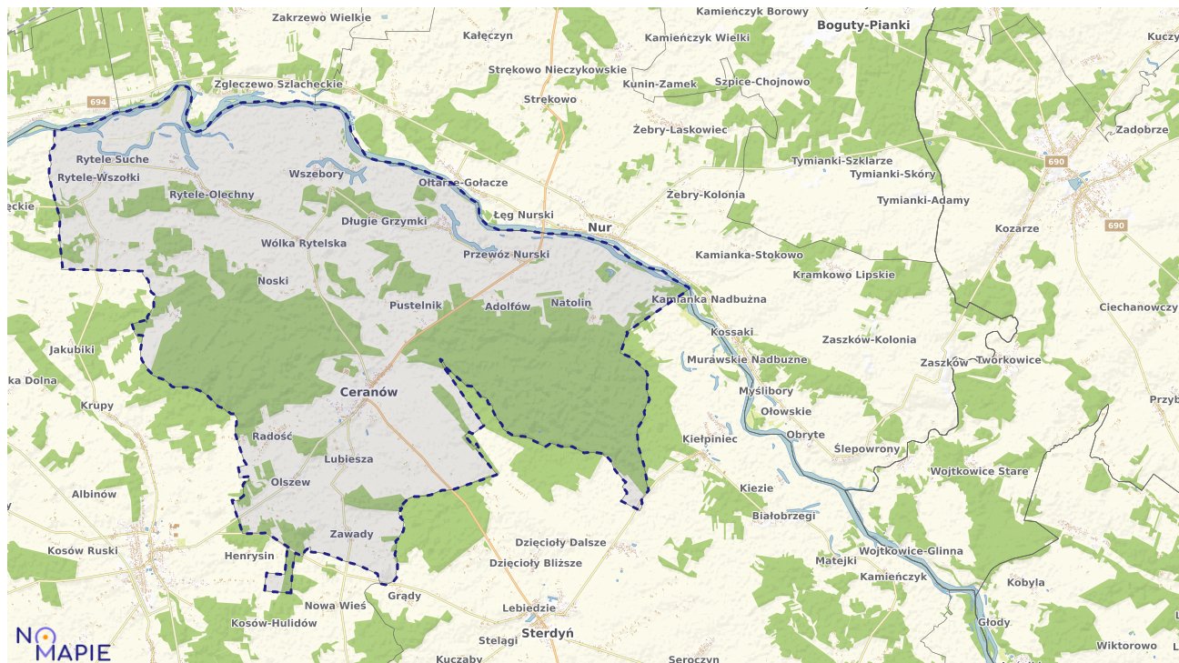 Mapa uzbrojenia terenu Ceranowa