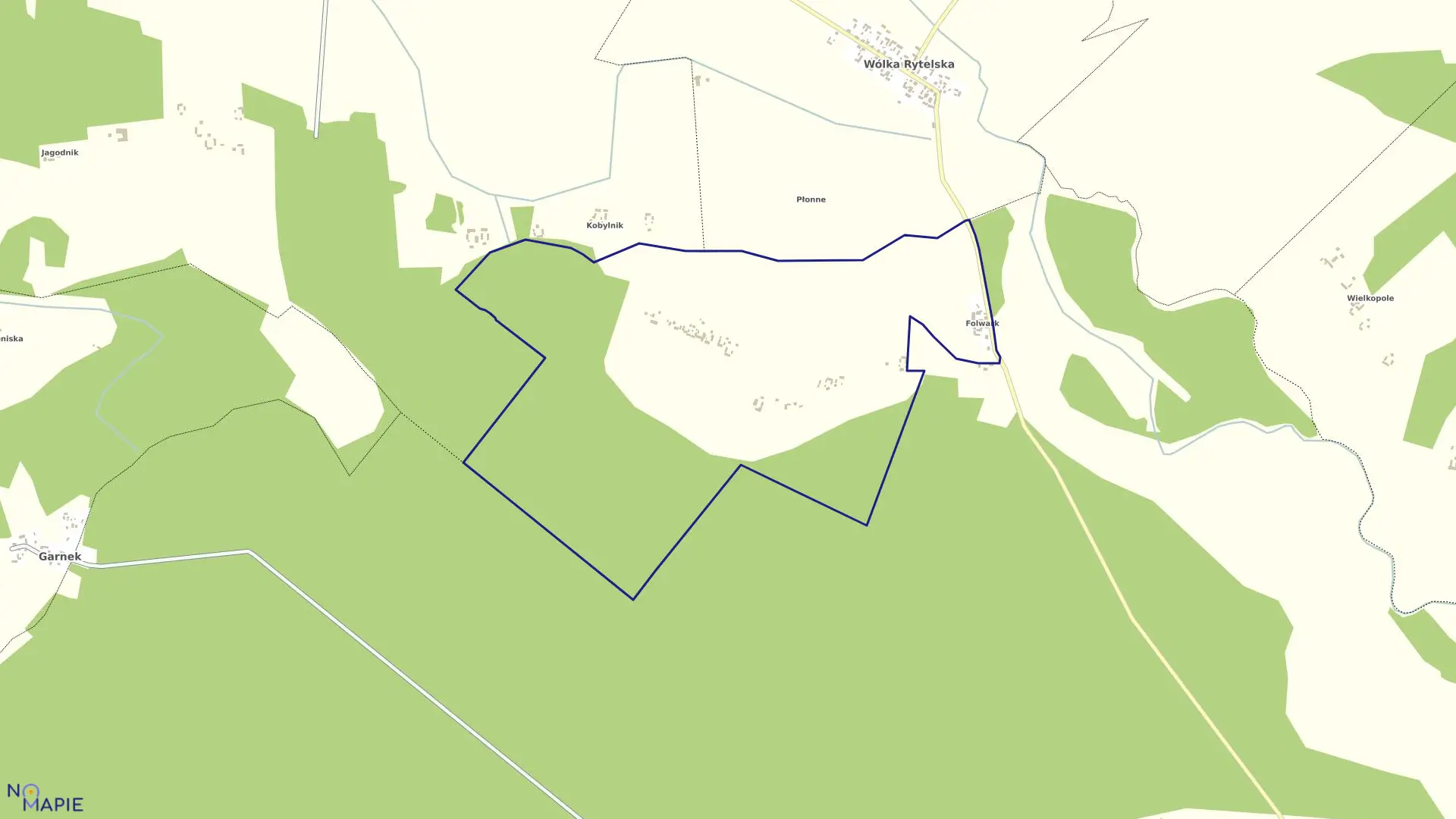 Mapa obrębu NOSKI w gminie Ceranów